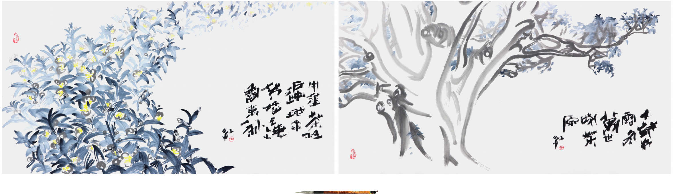 Sai Koh (Qi Hong)’s Freehand Brushwork Chinese Paintings: bird-and-flower painting, literati painting, ink wash painting