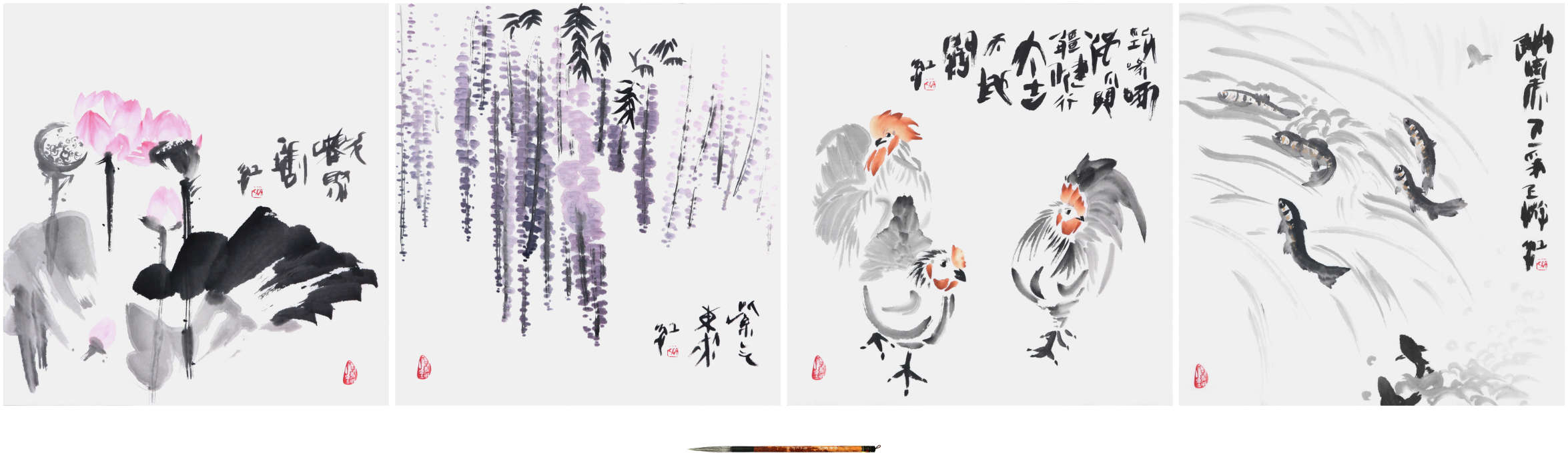 Sai Koh (Qi Hong)’s Freehand Brushwork Chinese Paintings: bird-and-flower painting, literati painting, ink wash painting 2