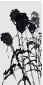 Qi Mengzhang 's freehand brushwork style ink wash painting (aka Chinese painting, literati painting, ink painting, ink brush painting): Sorghums, 138×69cm, ink, thumbnail