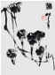 Qi Mengzhang 's freehand brushwork style ink wash painting (aka Chinese painting, literati painting, ink painting, ink brush painting): Chinese Trumpet Vine, 51×35cm, ink, thumbnail